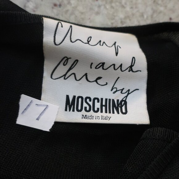 Womens Cheap and Chic by Moschino Black Sleeveless Fringed Ribbon Dress XS - Picture 13 of 16